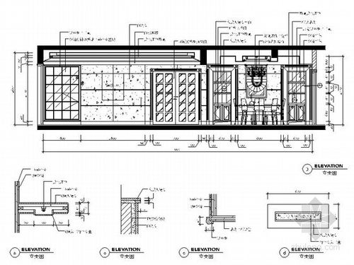 装饰装修 家装类详图; 餐厅立面手绘效果图; 家装类详图 室内装饰装修