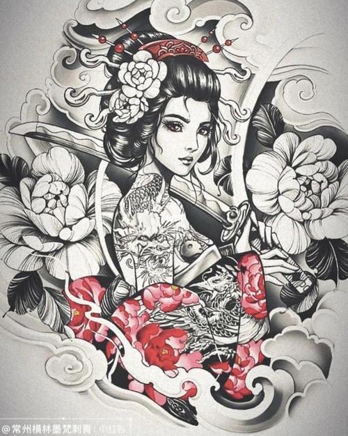 艺妓纹身图案 最美艺妓纹身 落泪艺妓纹身_纹身_刺青