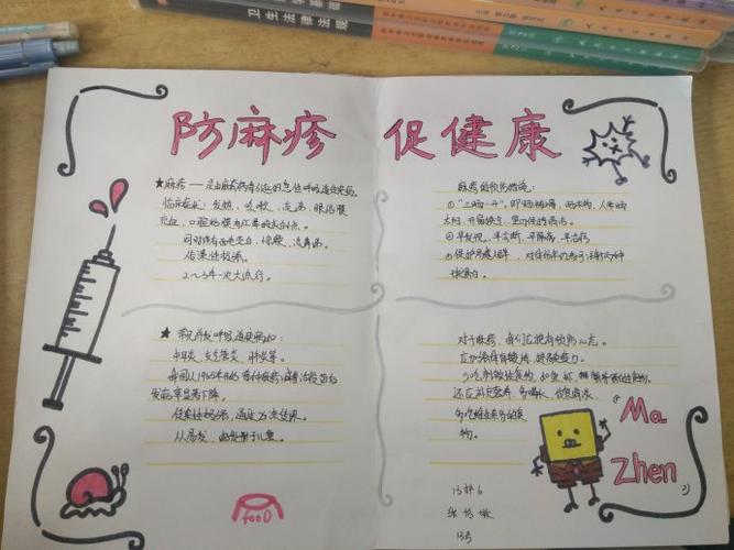 手抄报——行动起来,预防麻疹