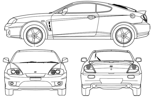 小汽车 hyundai coupe 2006