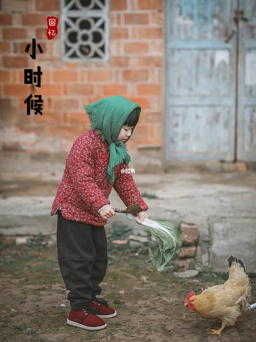 前段时间比较流行的花棉袄,绿头巾