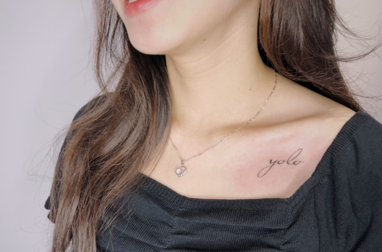 纹身图案女锁骨 2020女神锁骨纹身(5)