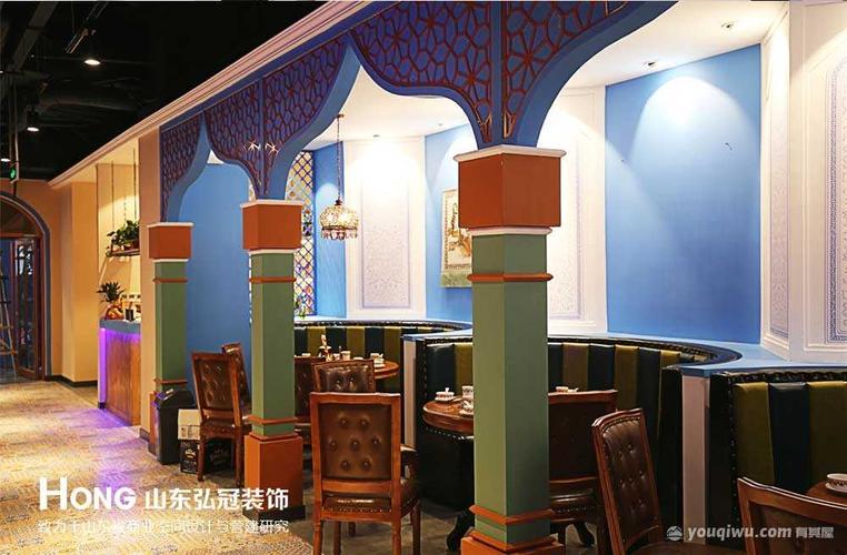 新疆天山明珠餐饮店烤肉店,淄博特色烤鱼店,韩式烧烤店铺找哪家装修