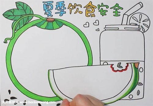 夏季饮食安全手抄报