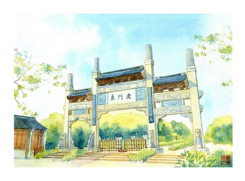 手绘城市系列——《南京》 |插画|商业插画|阿骨aoki