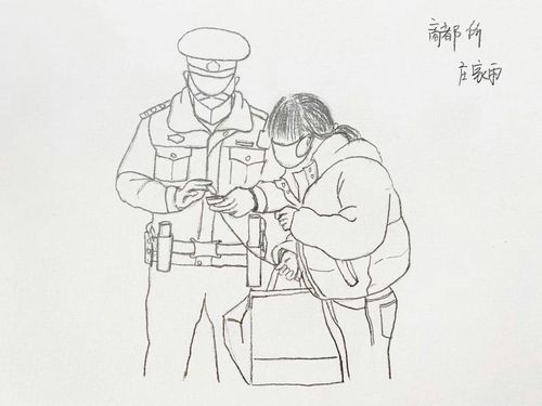 一组简笔画,勾勒出一线民警蔡定雄的战"疫"情怀