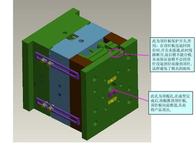 所有分类 工程科技 机械/仪表 塑胶模具结构解析ppt  此为顶针板保护