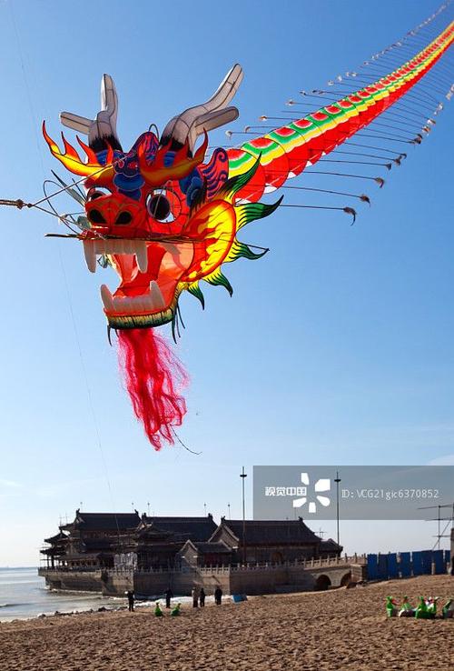 山海关老龙头风筝龙_创意图片