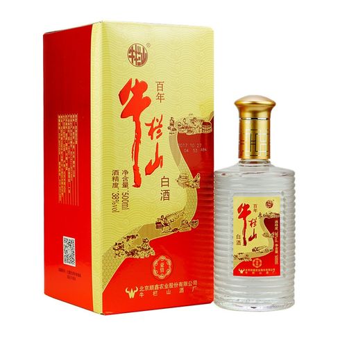 北京产百年牛栏山豪情白酒38度浓香型固态法白酒500ml6瓶装配仨袋