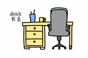              宝宝英文认知 书桌