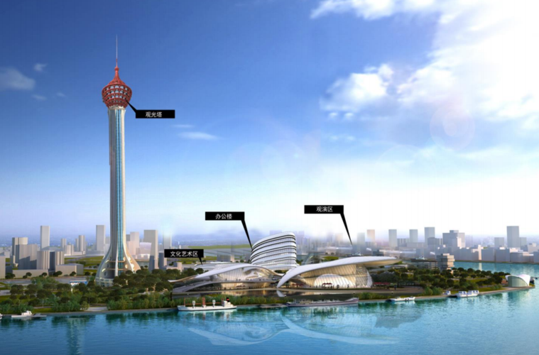 顺德观光塔初步设计图