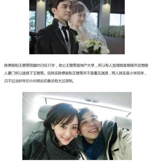 陈德容和富商丈夫王赞策离婚原因曝光一组图展示陈德容现在和年轻的