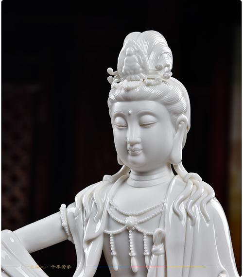 bm 苏杜村作品 陶瓷佛像工艺装饰品摆件坐岩自在观音d