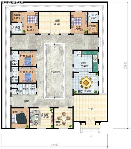 40万可建的新农村自建房四合院