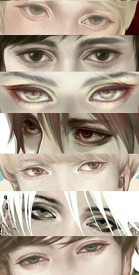 设计秀#动漫帅气男性眼睛绘画参考,非常全面,霸气的汇总,自己收藏,转