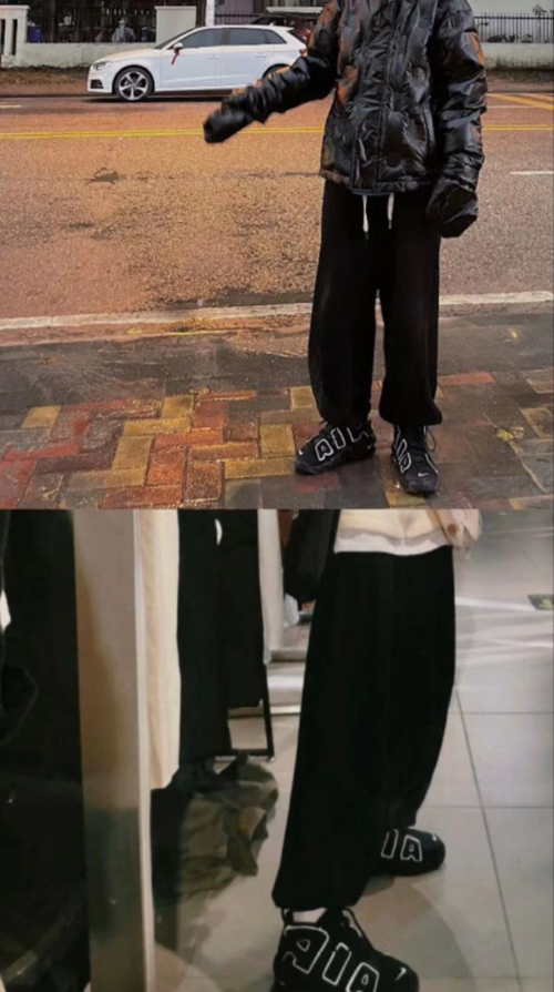 权志龙同款耐克nike皮蓬大ai黑白篮球鞋情侣鞋