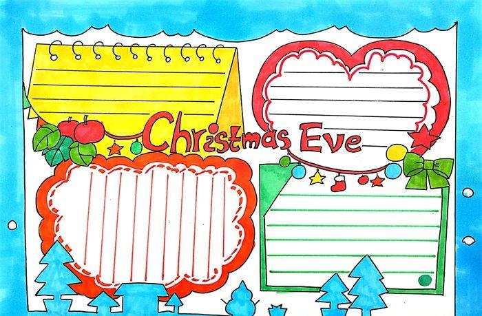 平安夜英语手抄报,关于平安夜的英文手抄报