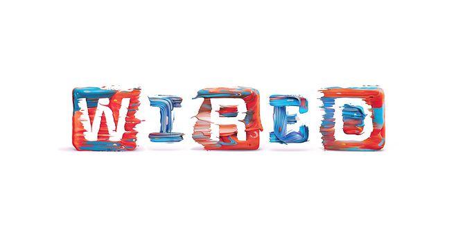 wired magazine masthead : masthead logo illustration created for