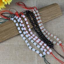 8mm白松石链子 泰国专业佛牌链珠链 金色银色珐琅扣