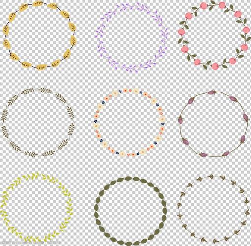 圆形装饰花边免抠png透明图层素材