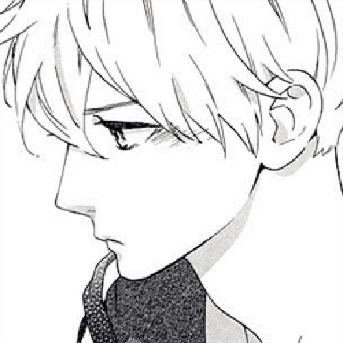 自截 动漫男头黑白