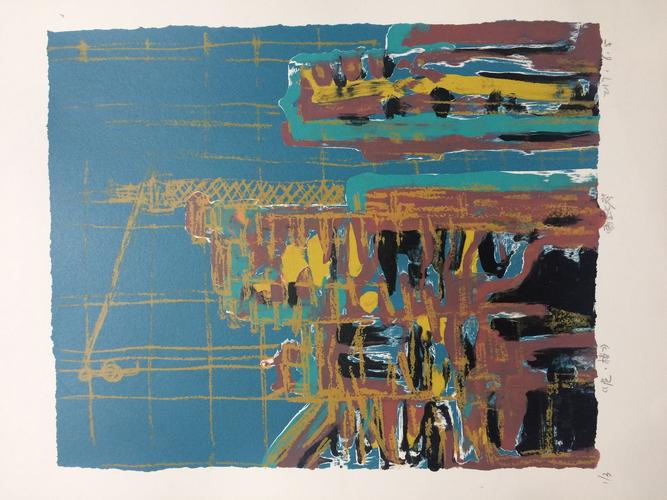 丝网版画试印,第一次做