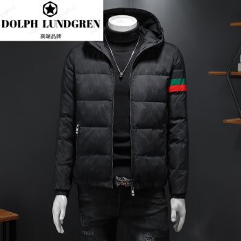fashion是什么牌子正品,fashion是什么牌子 fashion品牌 dolph lundgren字母条纹印花连帽服男短款年冬季男士潮牌