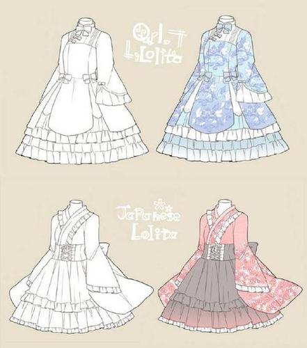 画画教程动漫人物的连衣裙 连衣裙好看