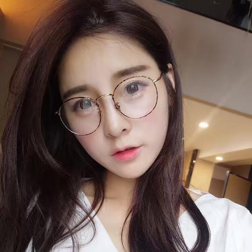韩版简约大框眼镜架文艺平光镜个性女明星款复古斯文眼镜框女潮