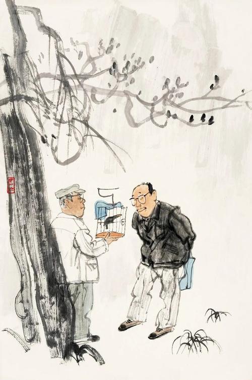 一张画中只有线是统帅卢沉人物画
