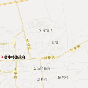 赤峰市翁牛特旗地图