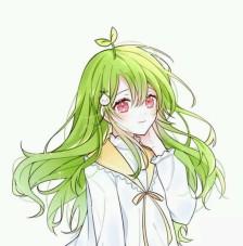 动漫二次元小清新女头像 绿头