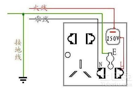 谁有三眼插座接线图?