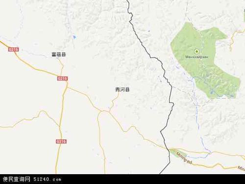 中国新疆维吾尔自治区阿勒泰地区青河县地图(卫星地图)