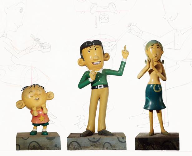 上海美术电影制片厂制作 代表作《大耳朵图图》雕塑模型