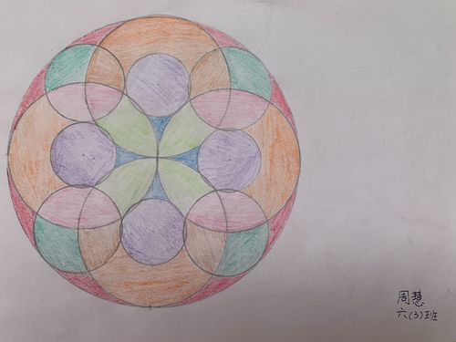 用圆形设计自己喜欢的图案,感受几何图形的美!