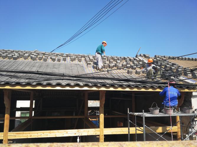 2018年8月5日罗埠老街及下横街建筑修缮施工情况与进度