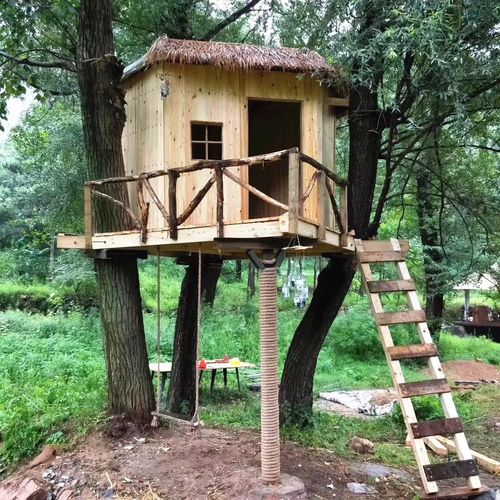 双手搭建天空之城,参加森林树屋建造营