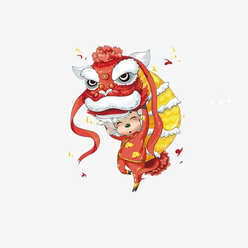 舞狮卡通素材
