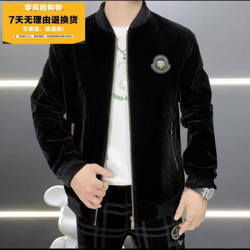 麦炫时尚欧货男装2021秋冬新款太阳花休闲外套宽松棒球领上衣网红【11