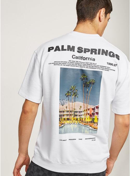 white california palm print sweatshirt