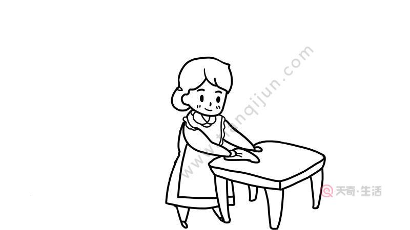 过年大扫除简笔画 过年大扫除的画法