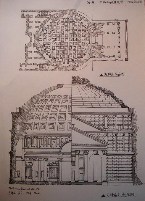 [转载]手绘·外建史·罗马万神庙