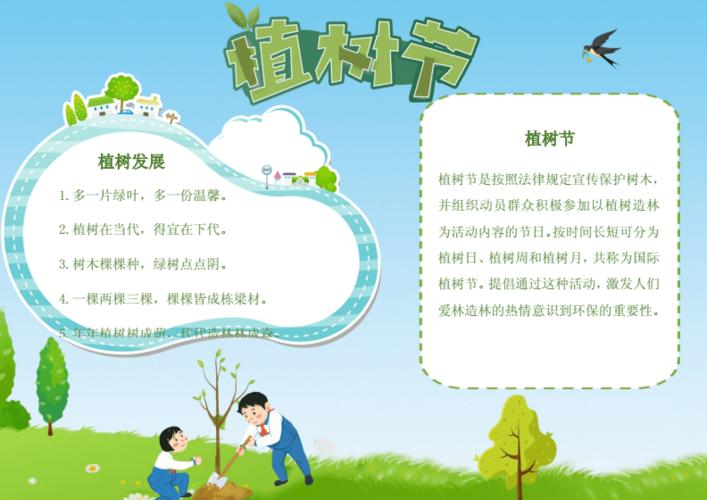 春天植树节电子小报校园手抄报.docx 1页