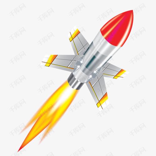 发射导弹手绘图透明png