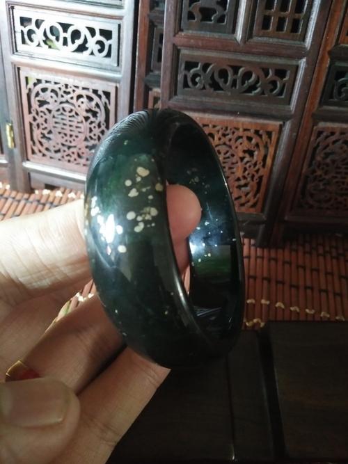 和田墨碧玉 满天星手镯