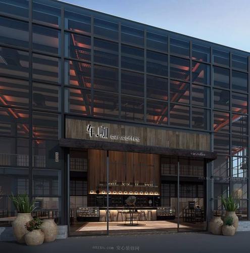 咖啡店大门设计效果图