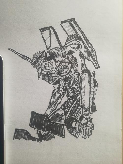 初号机(草稿 勾线) 日常摸鱼,我爱eva(ω )