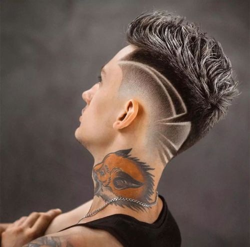男士发型刻痕图案大全,短发图片,发型图片