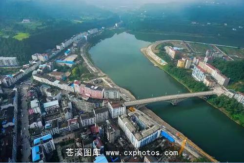 苍溪县歧坪场航拍